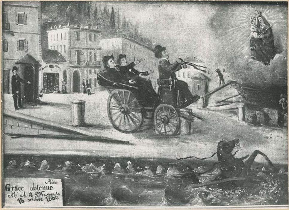 tableau ex-voto : Accident en voiture - © Ministère de la Culture (France), Médiathèque du patrimoine et de la photographie, diffusion GrandPalaisRmn Photo