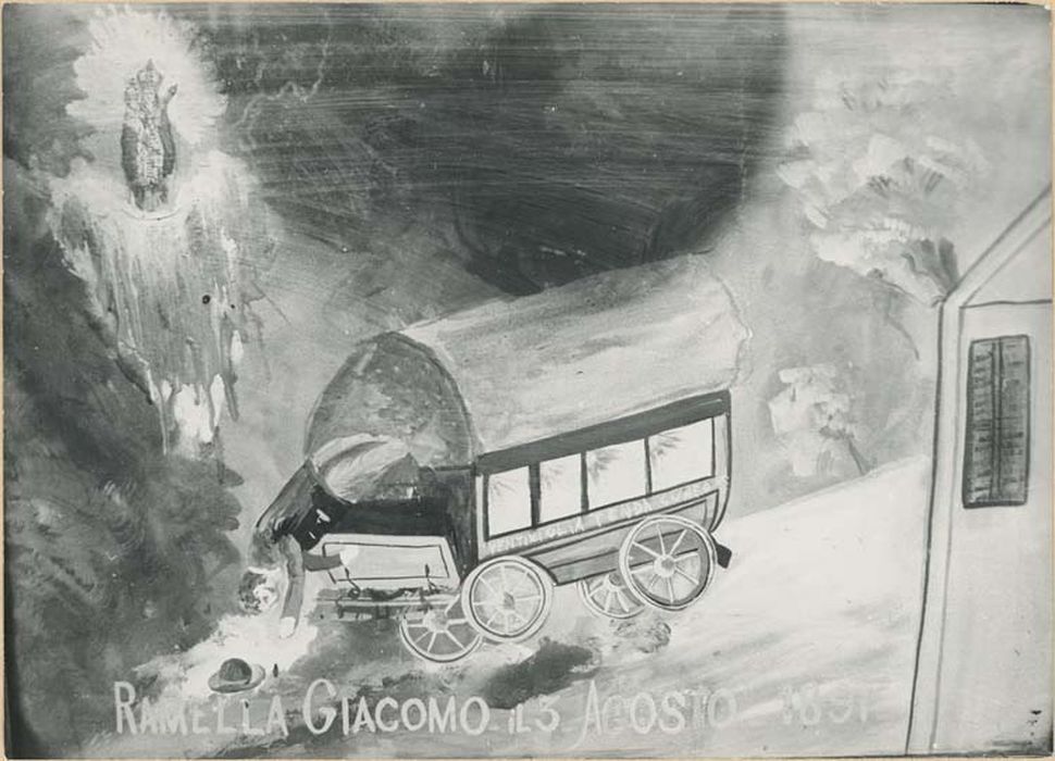 tableau ex-voto : Homme tombant de la diligence Vintimille-Tende-Cuneo. - © Ministère de la Culture (France), Médiathèque du patrimoine et de la photographie, diffusion GrandPalaisRmn Photo