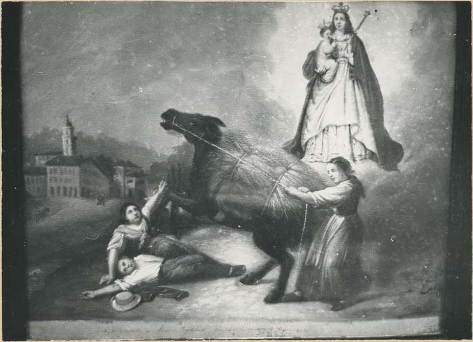 tableau ex-voto : Deux enfants menacés par un cheval - © Ministère de la Culture (France), Médiathèque du patrimoine et de la photographie, diffusion GrandPalaisRmn Photo