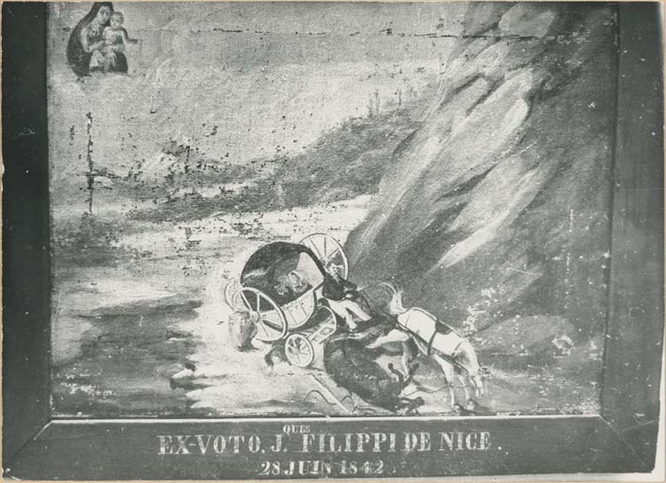 tableau ex-voto : Accident sur un chemin - © Ministère de la Culture (France), Médiathèque du patrimoine et de la photographie, diffusion GrandPalaisRmn Photo