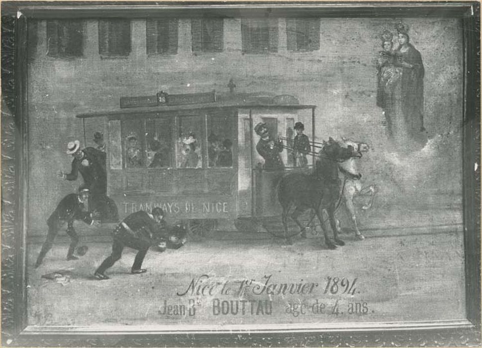 tableau ex-voto : Enfant renversé par un tramway - © Ministère de la Culture (France), Médiathèque du patrimoine et de la photographie, diffusion GrandPalaisRmn Photo