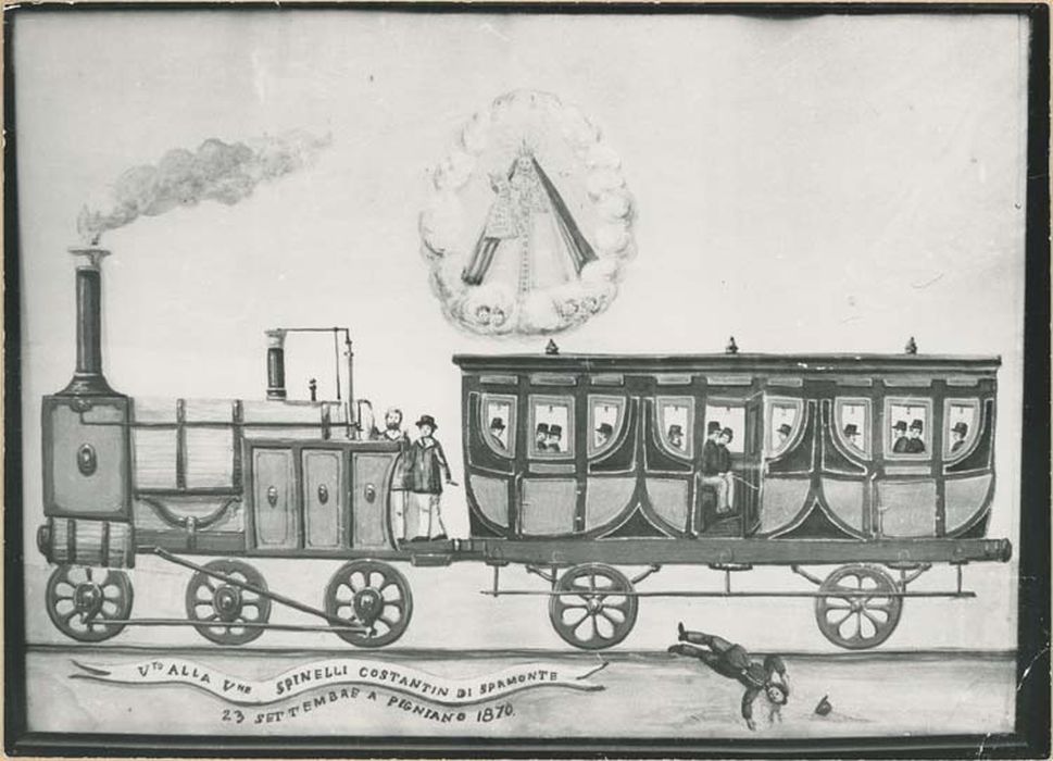 tableau ex-voto : Homme tombant d'un train - © Ministère de la Culture (France), Médiathèque du patrimoine et de la photographie, diffusion GrandPalaisRmn Photo