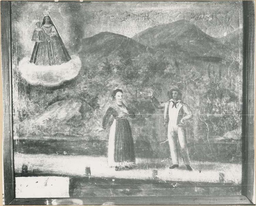 tableau ex-voto : un Homme et une femme sur un chemin - © Ministère de la Culture (France), Médiathèque du patrimoine et de la photographie, diffusion GrandPalaisRmn Photo