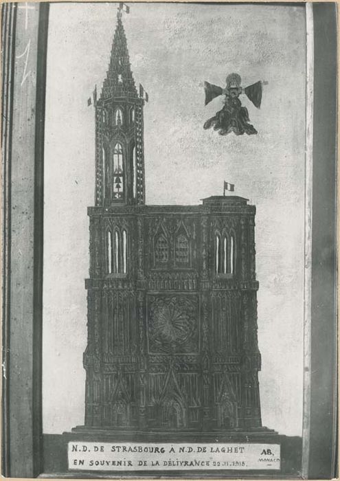 tableau ex-voto : la Cathédrale Notre-Dame de Strasbourg à Notre-Dame de Laghet - © Ministère de la Culture (France), Médiathèque du patrimoine et de la photographie, diffusion GrandPalaisRmn Photo