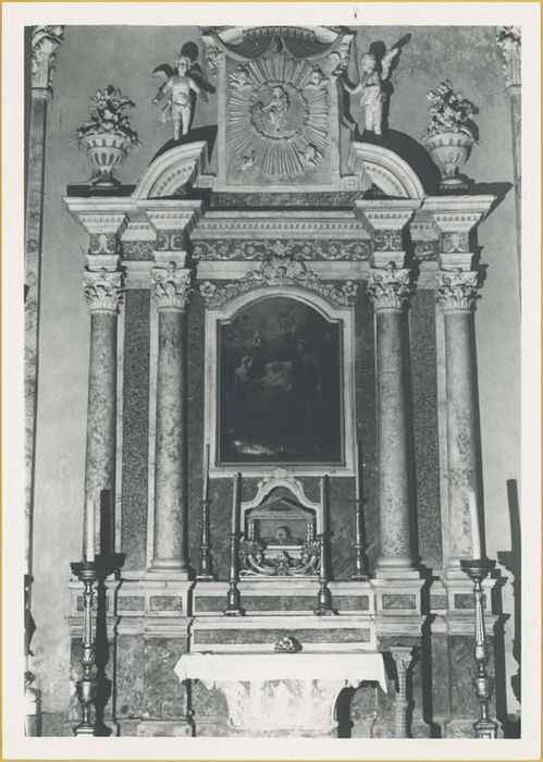 autel retable de la chapelle Saint-Joseph, tableau : la Mort de saint Joseph