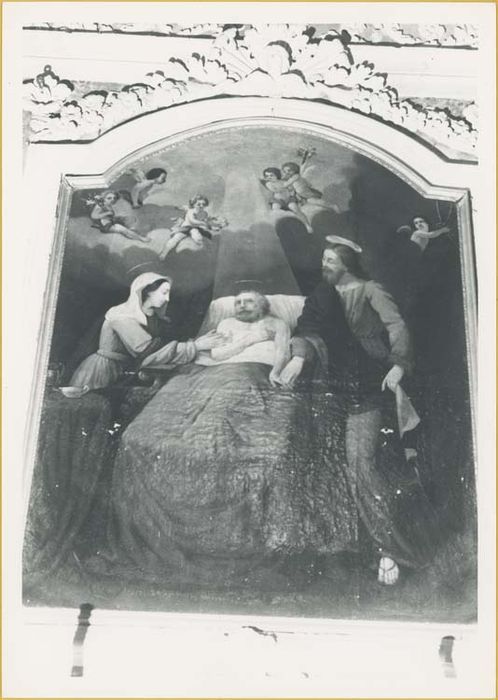 autel retable de la chapelle Saint-Joseph, tableau : la Mort de saint Joseph