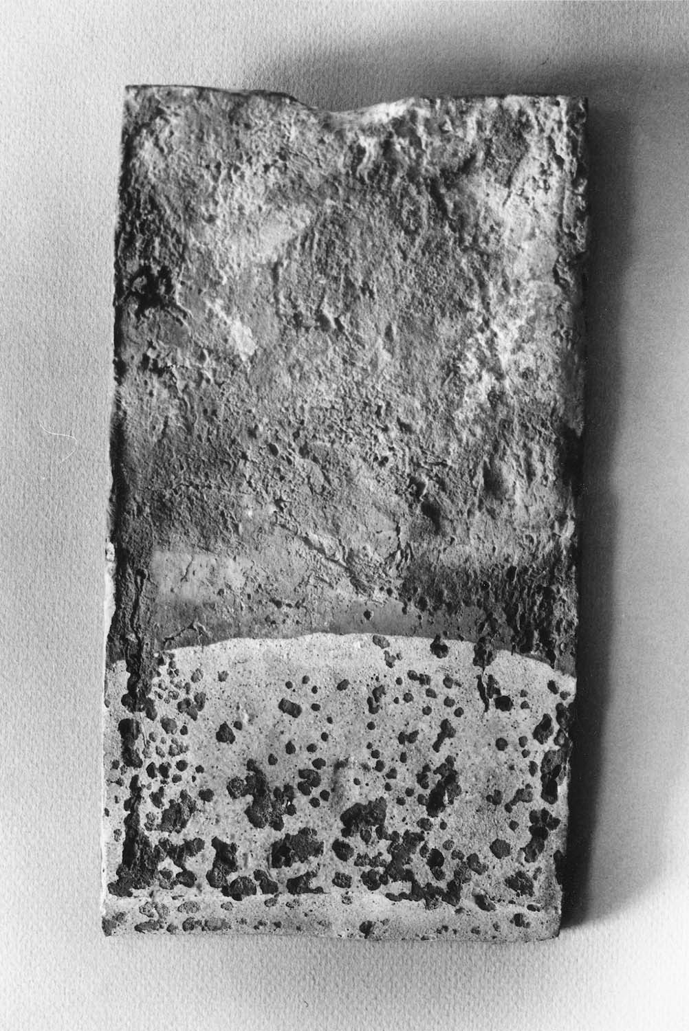 Tuile plate ancienne vernissée biseautée à tenons