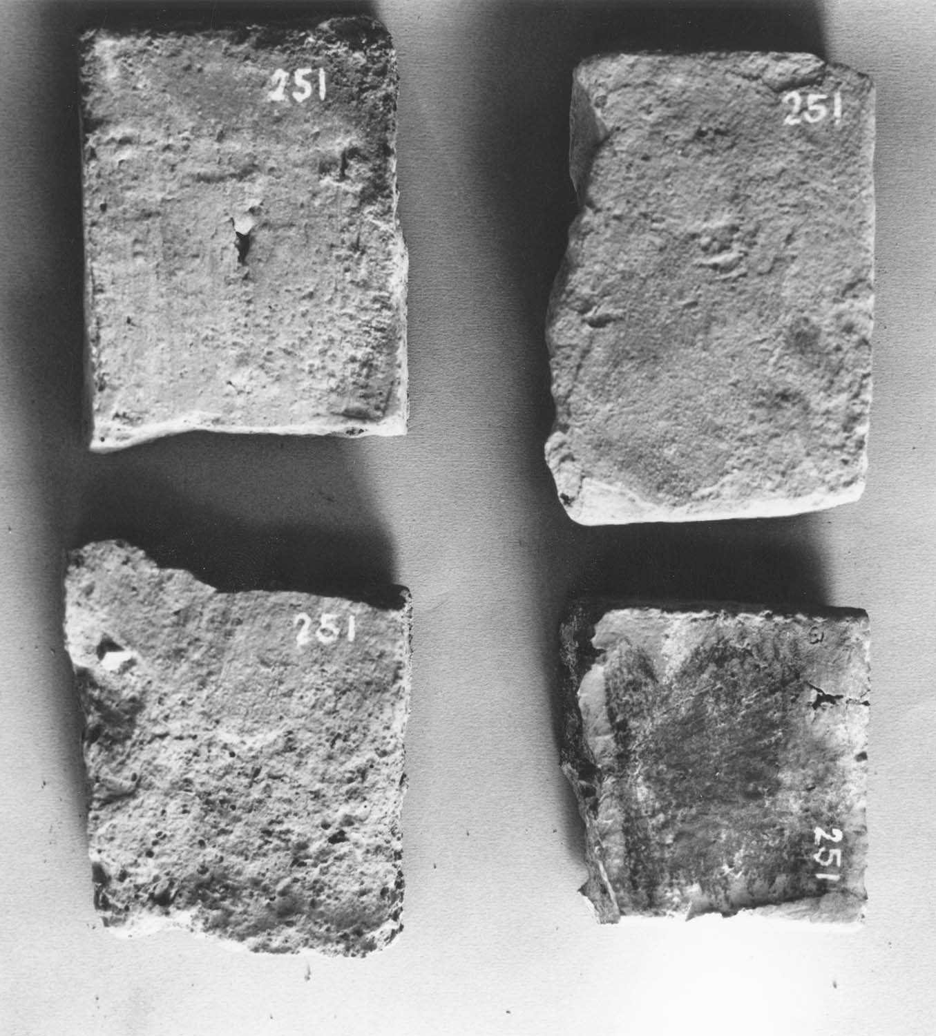 Fragments de brique plate