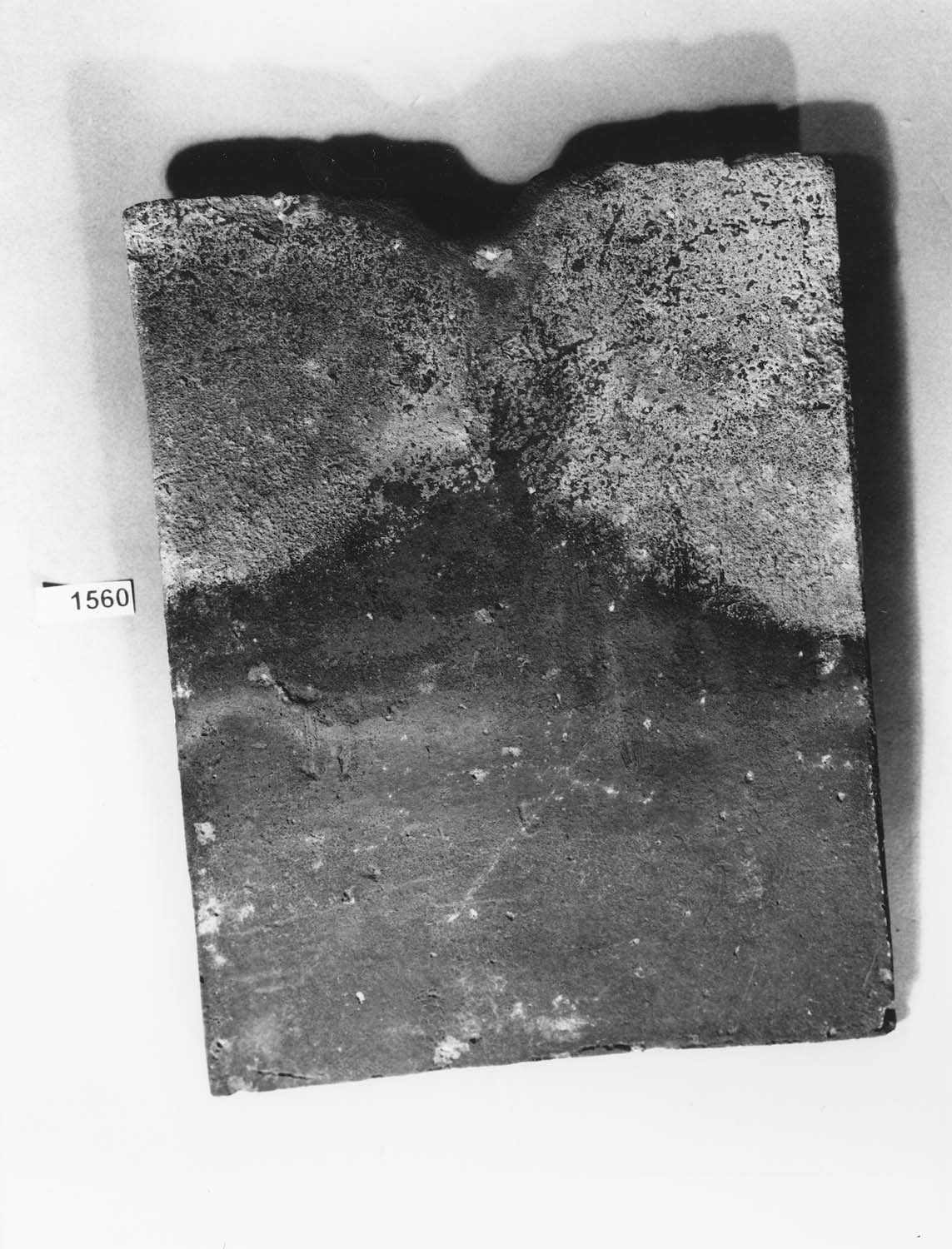 Tuile plate à tenon, noir mat, percée de deux trous