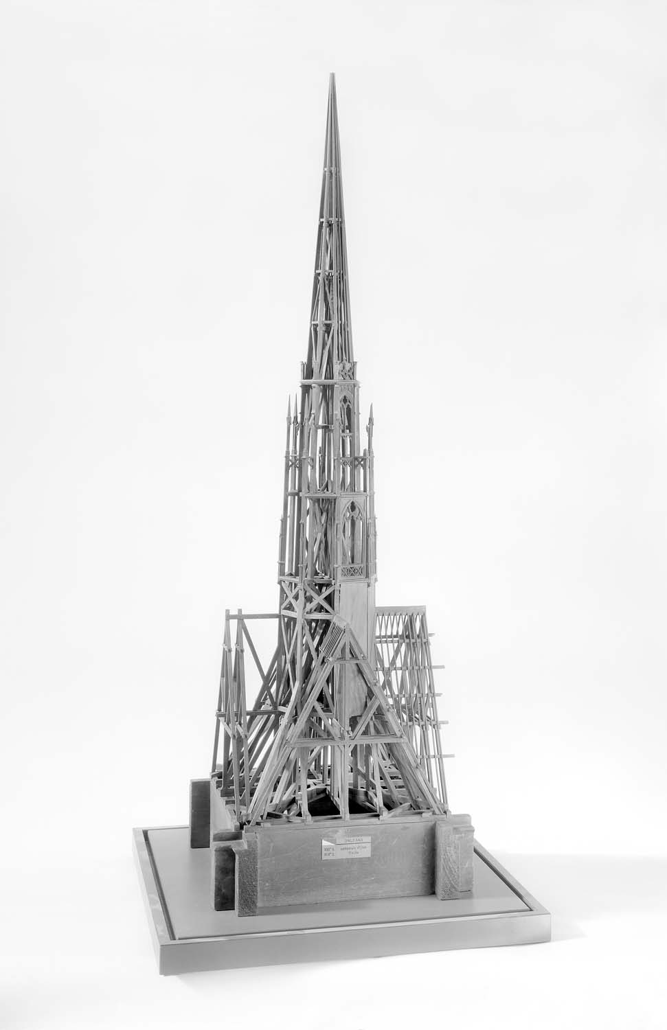 Maquette de la charpente de la flèche