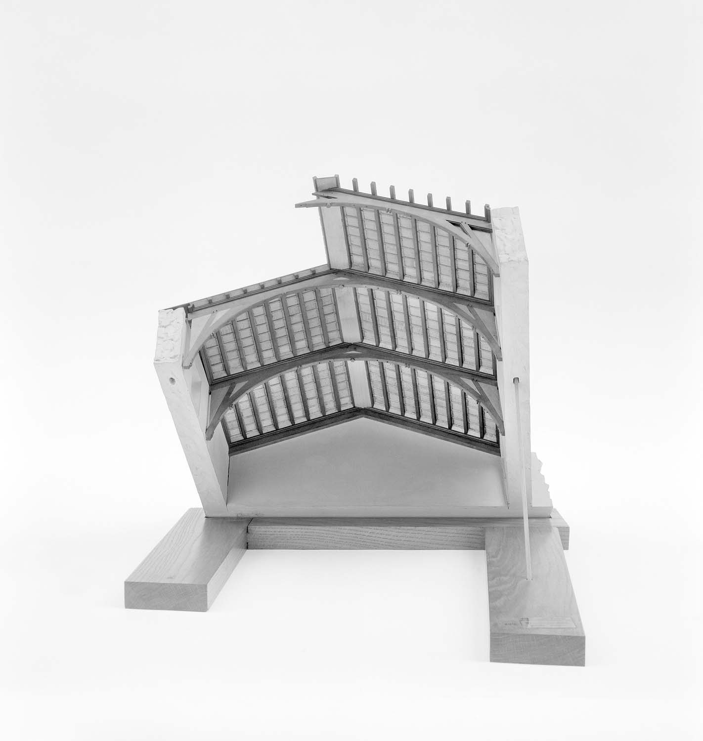 Maquette de charpente, grande salle