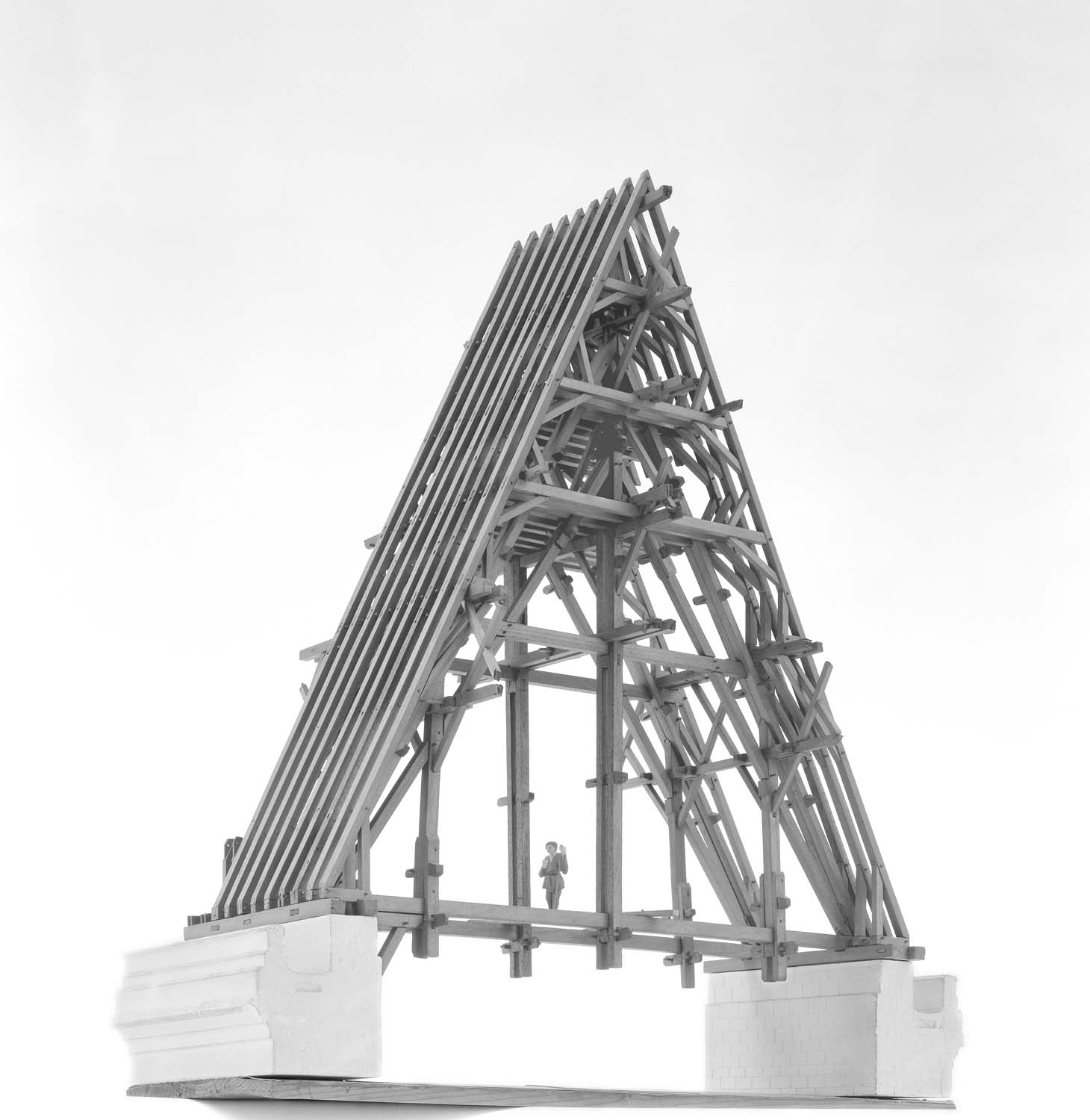 Maquette de la charpente de la nef