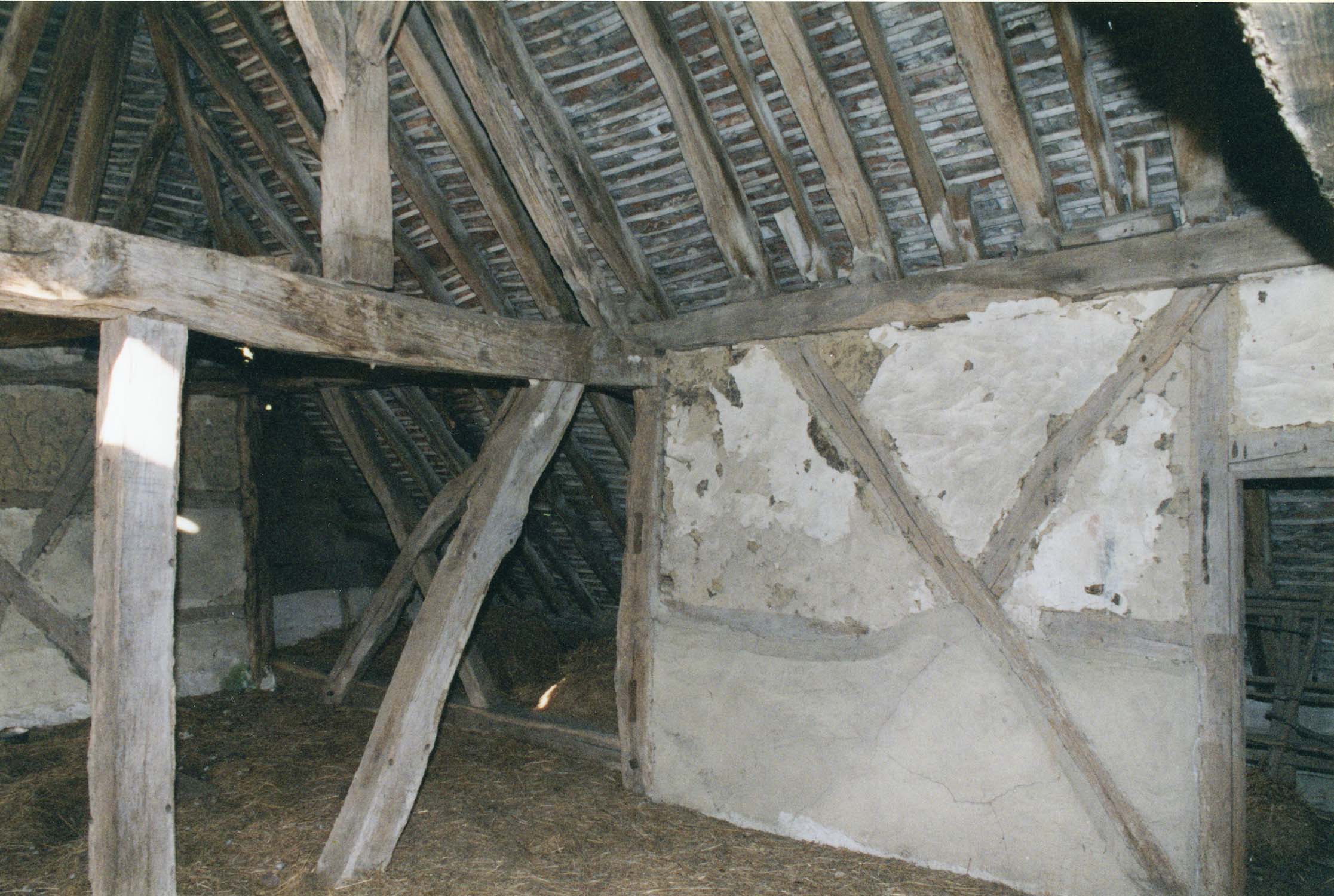 Détail de pan de bois au 1er étage côté ouest