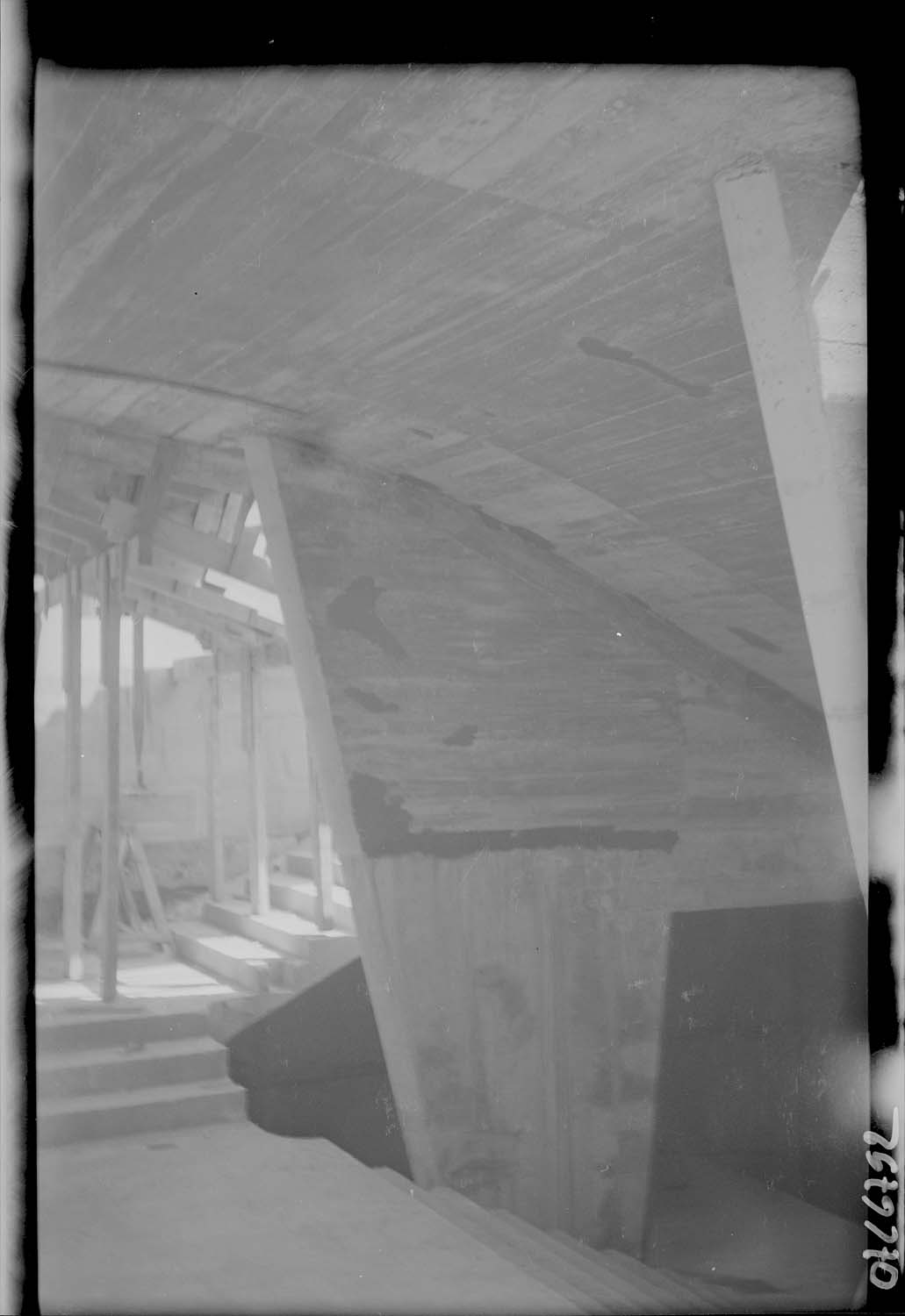 Structure en béton de l'escalier et du plancher du 1er étage