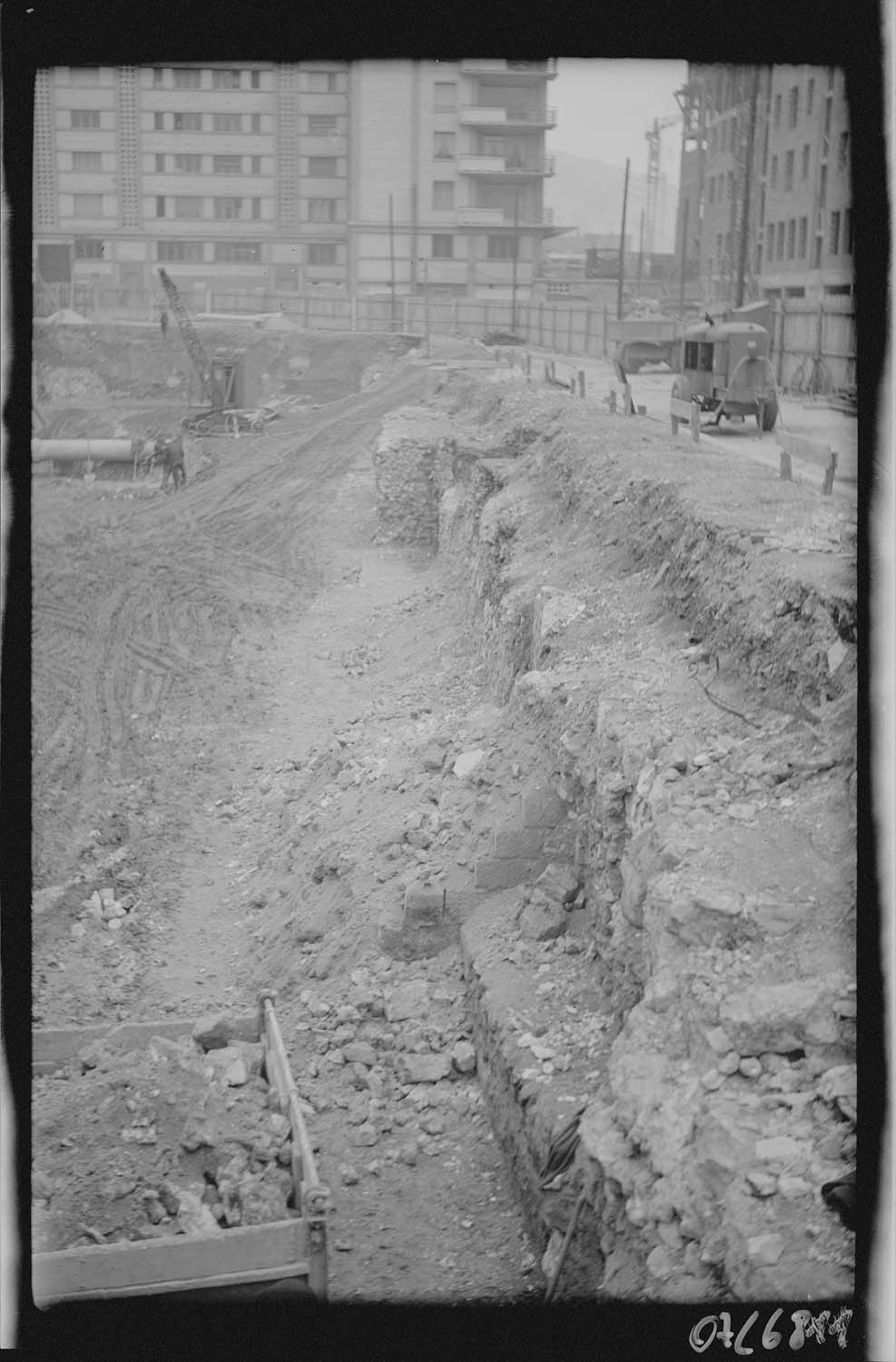 Fondation et base des murs d'origine avant chantier