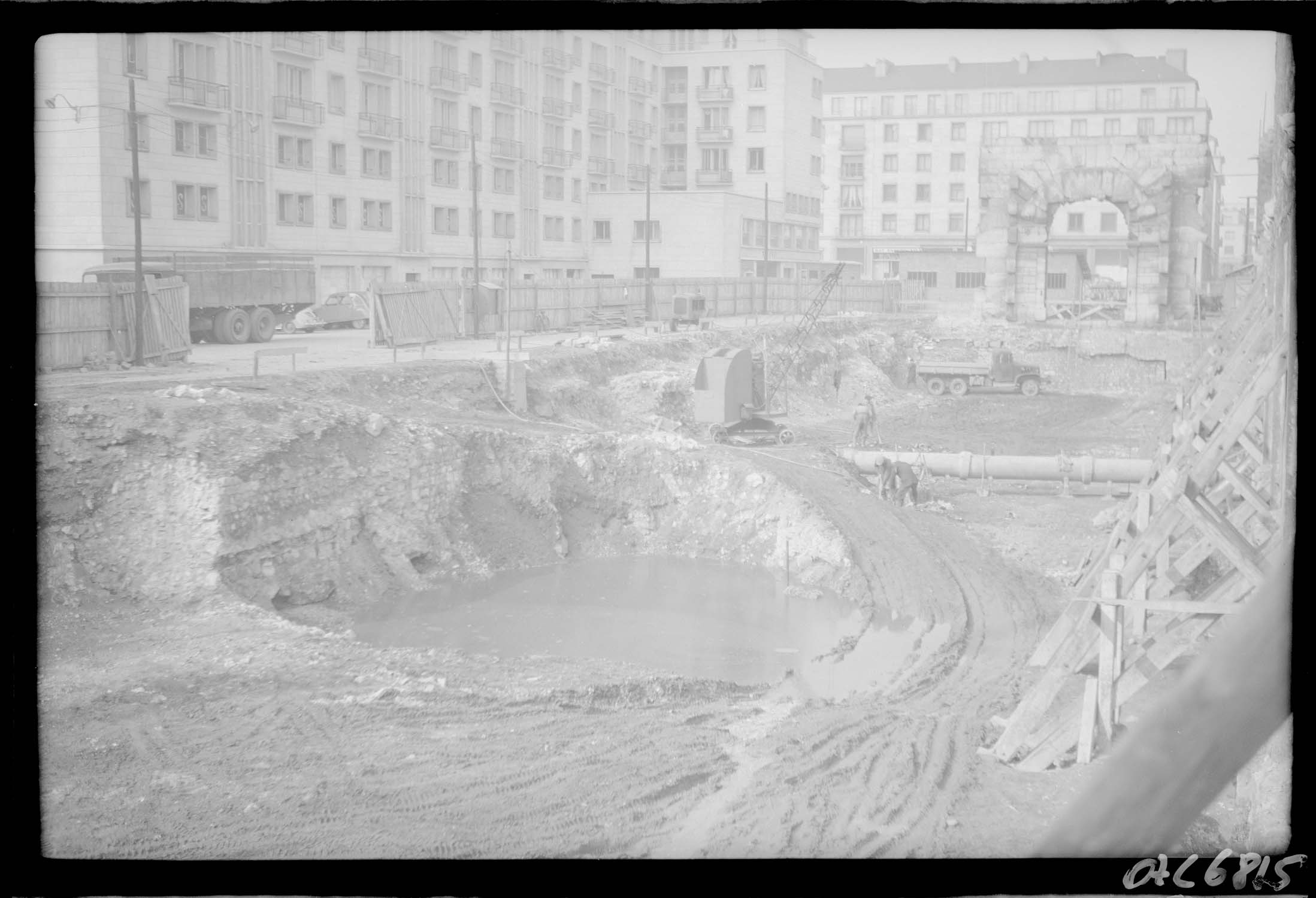 Vue générale sur l'excavation en cours