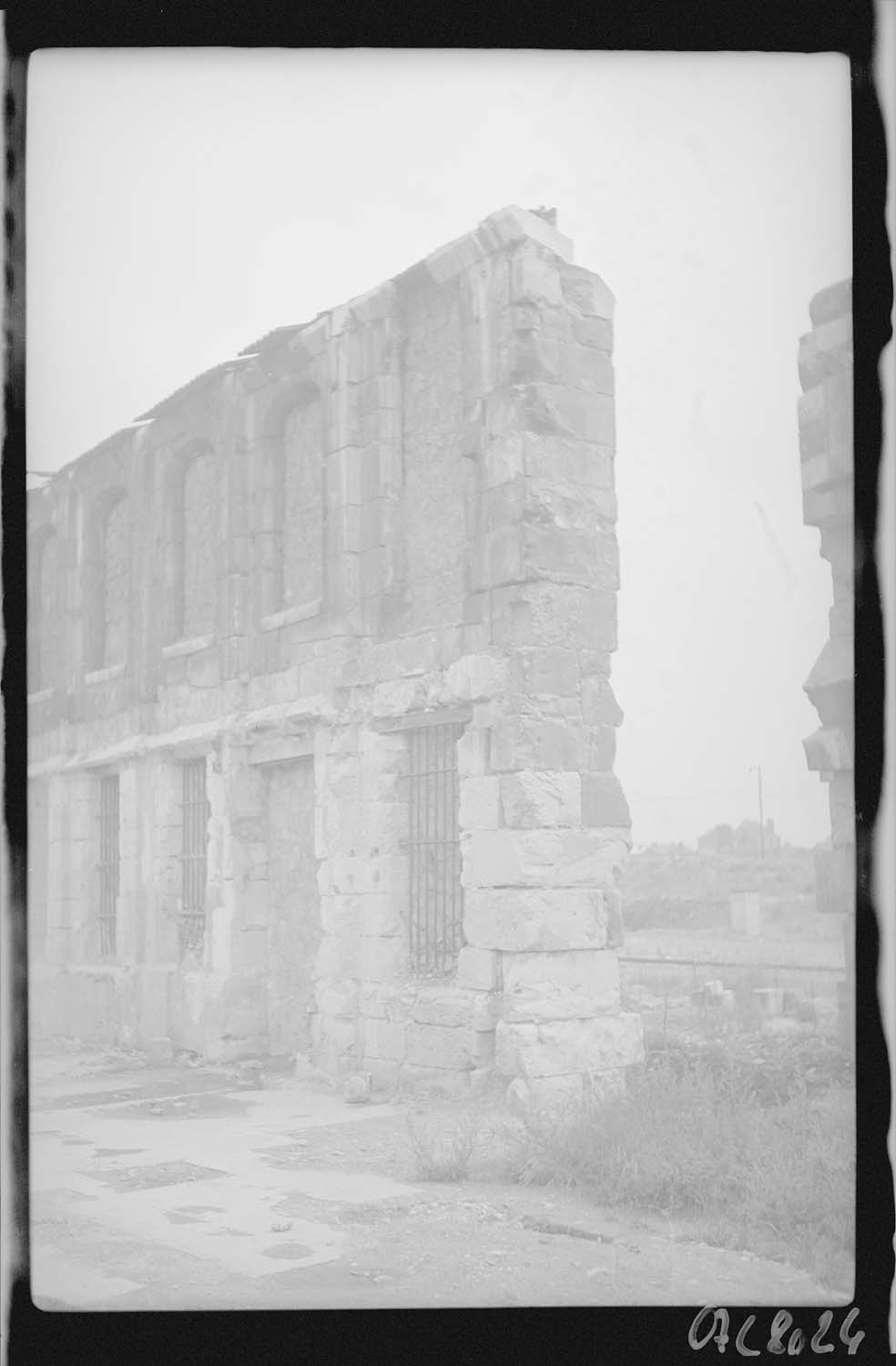 Mur de façade après bombardement