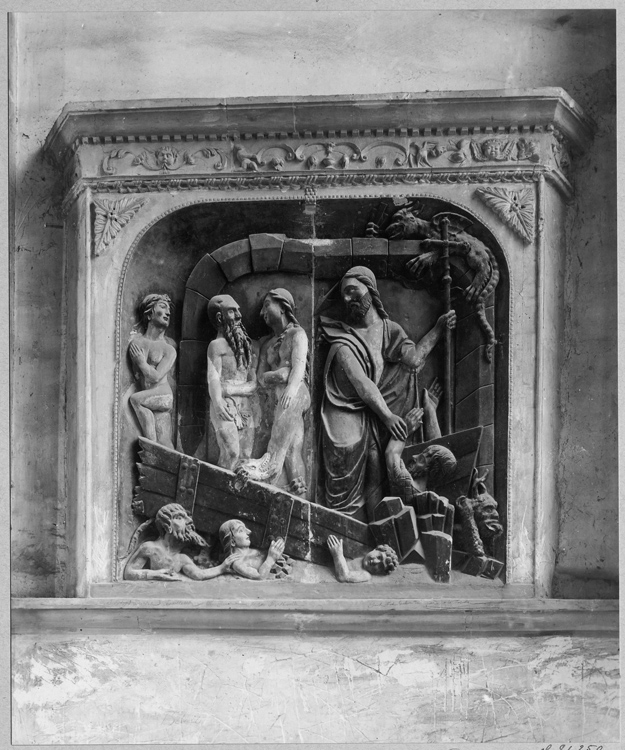 Bas-relief d'albâtre : le Christ dans les limbes