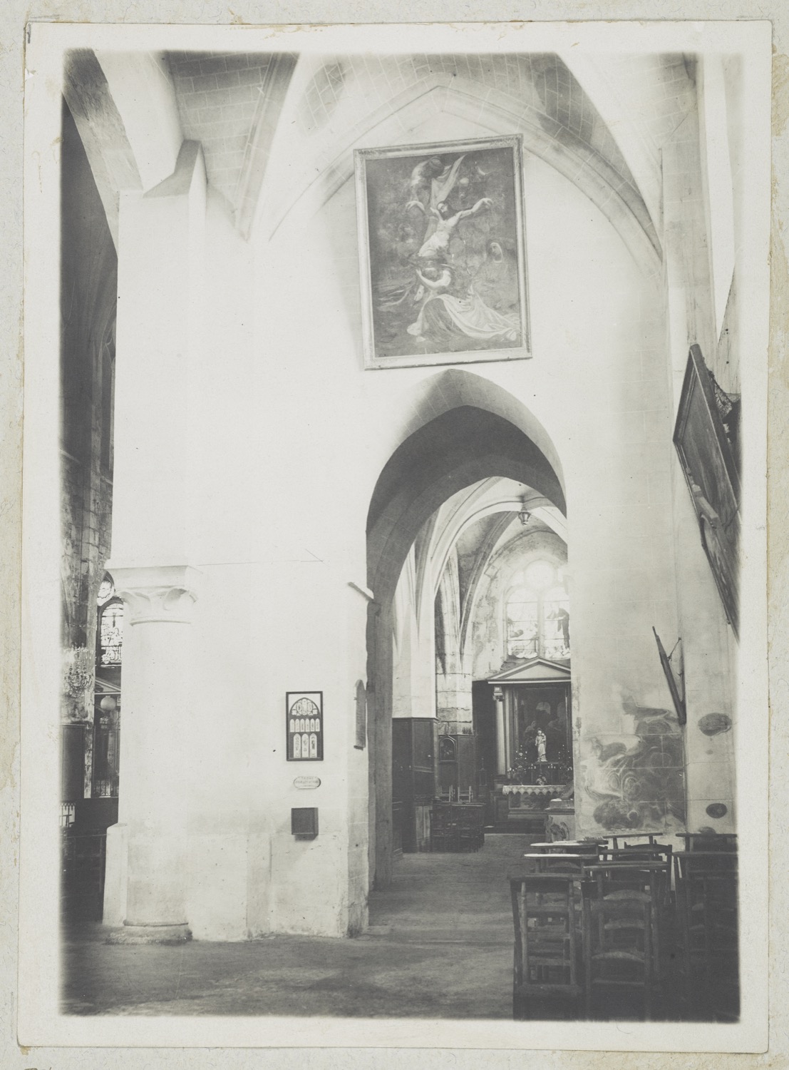 Pilier nord-ouest sous le clocher