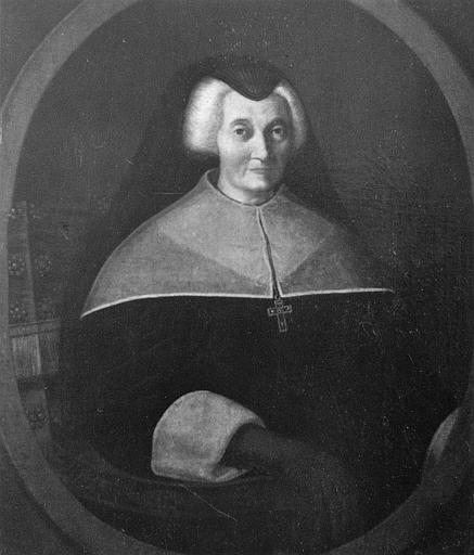 Tableau : 'Portrait de la Maréchale d'Ornano', en buste, assise dans un fauteuil, vêtue de noir, huile sur toile