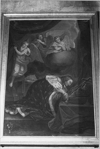 Tableau : 'Le roi Saint-Louis en prière devant les insignes de la Passion', huile sur toile - © Ministère de la Culture (France), Médiathèque du patrimoine et de la photographie (objets mobiliers), tous droits réservés