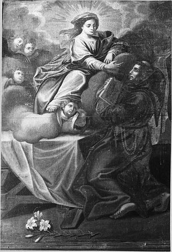 Tableau : 'Saint François d'Assise présentant la règle de son ordre à la Vierge', huile sur toile - © Ministère de la Culture (France), Médiathèque du patrimoine et de la photographie (objets mobiliers), tous droits réservés