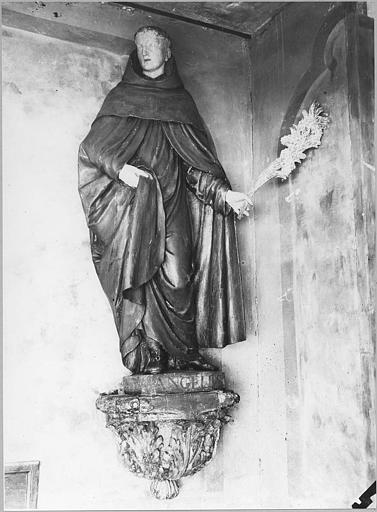Statue : 'Saint Pierre d'Alcantara', bois sculpté, peint ; après décapage - © Ministère de la Culture (France), Médiathèque du patrimoine et de la photographie (objets mobiliers), tous droits réservés