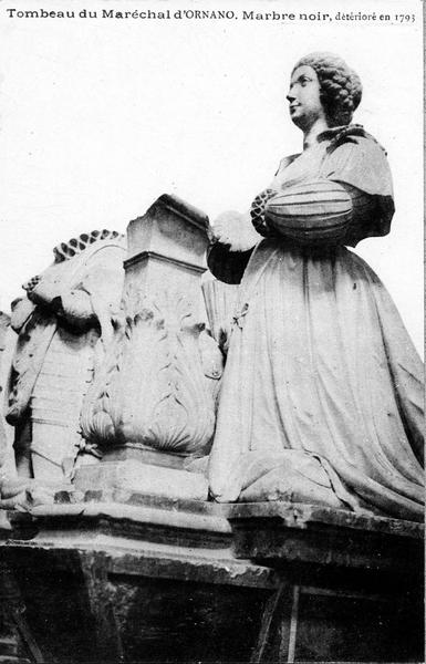 tombeau de Jean-Baptiste d'Ornano, maréchal de France, et de Marie de Montlaur, vue partielle - © Ministère de la Culture (France), Médiathèque du patrimoine et de la photographie (objets mobiliers), tous droits réservés