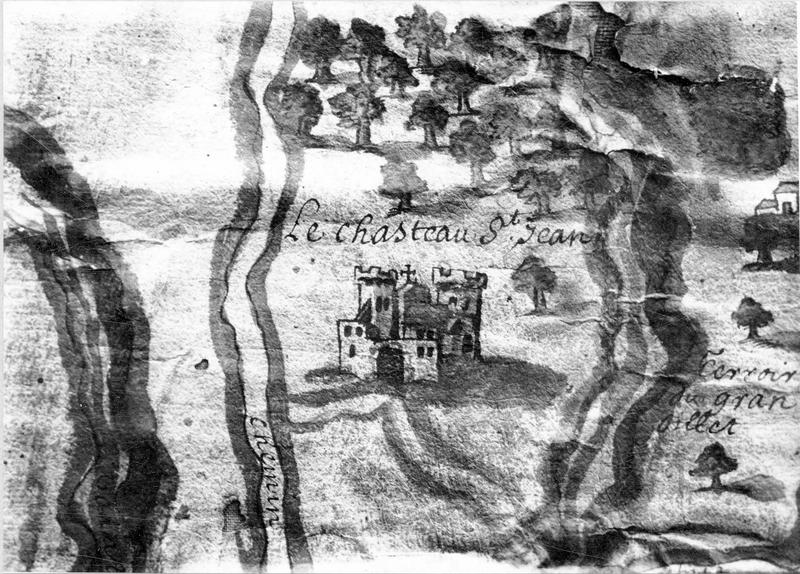 carte : plan d'une partie des paroisses de Saint-Marcel, détail
