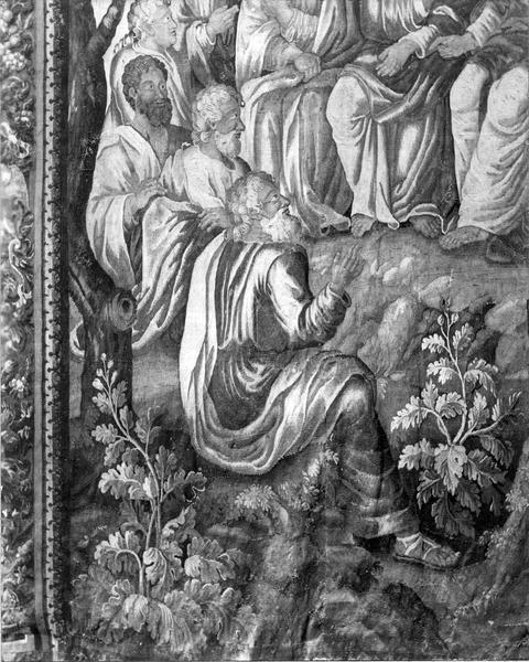 pièce murale : Scènes de la vie du Christ : le Sermon sur la montagne, détail