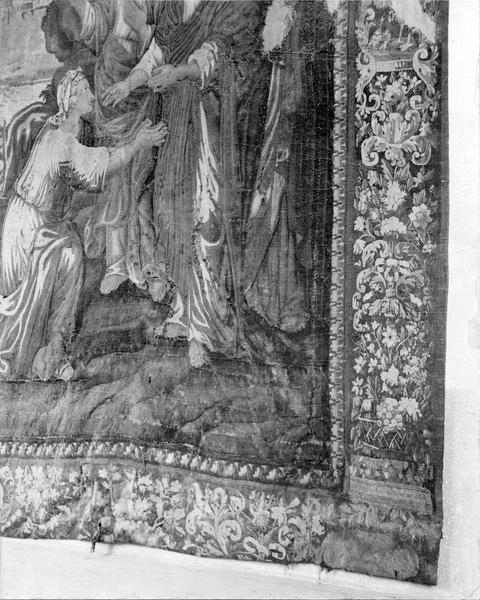Pièce murale : Scènes de la vie du Christ : la Femme adultère, détail