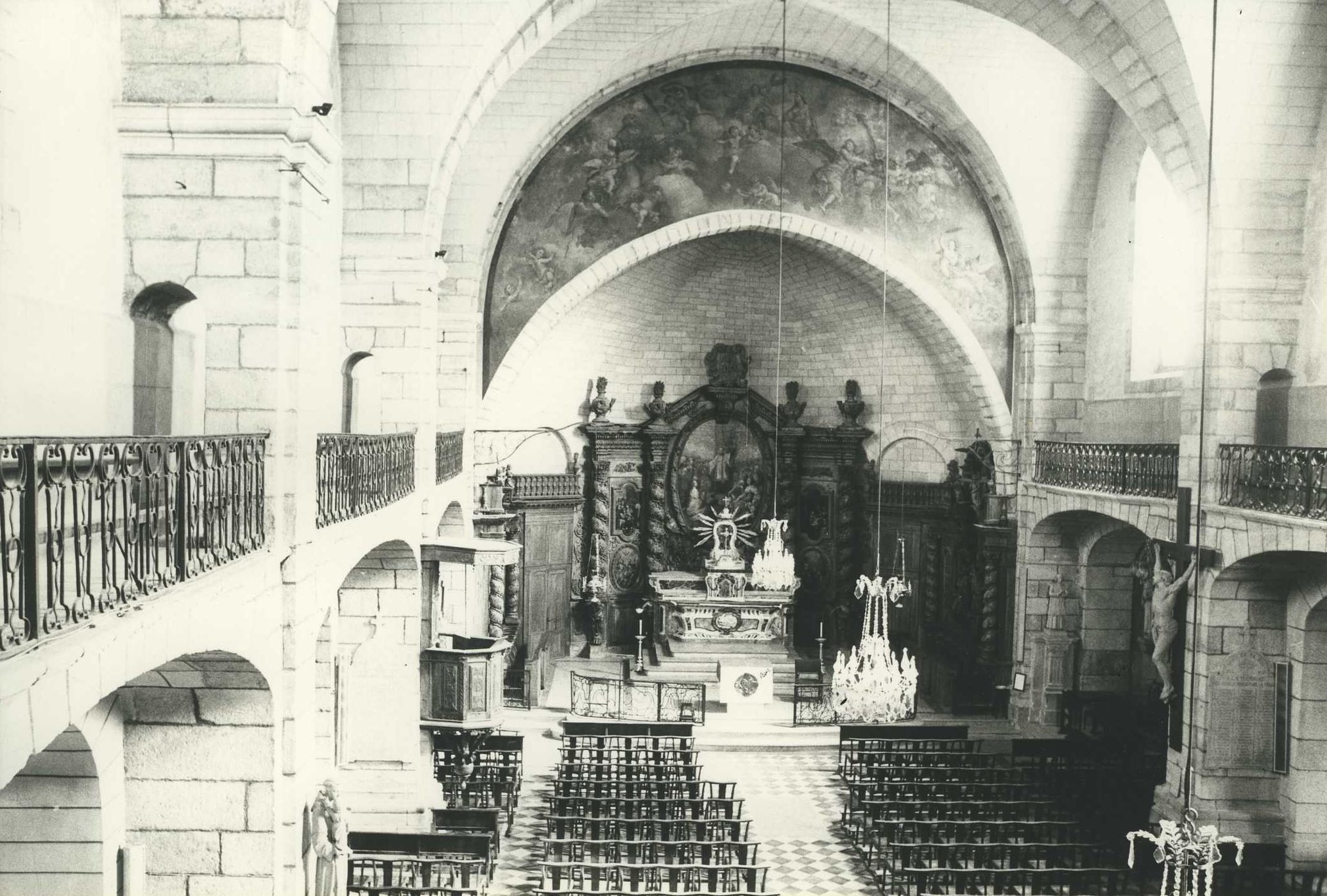 peinture monumentale : peintures de la chapelle de la Vierge (arc triomphal et abside), vue générale