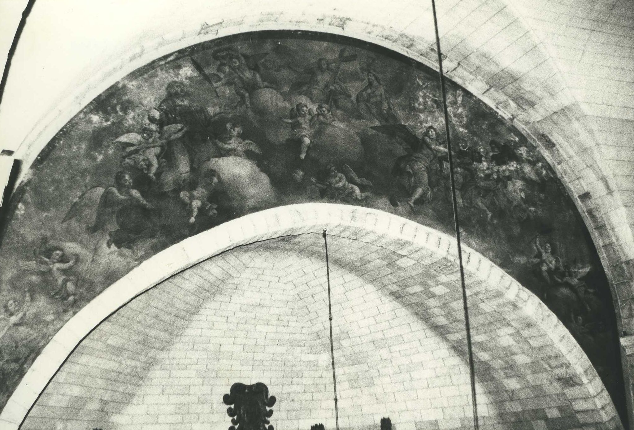 peinture monumentale : peintures de la chapelle de la Vierge (arc triomphal et abside), vue générale