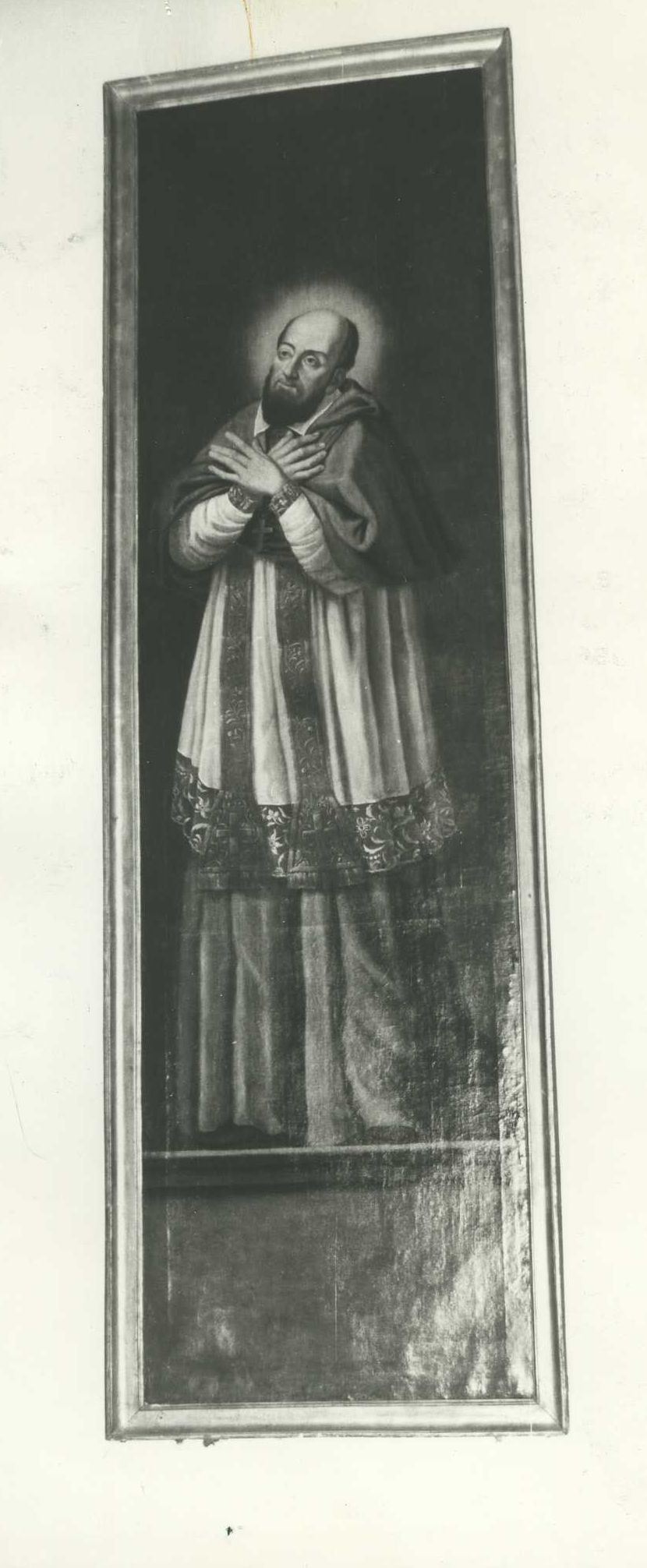 tableau : Saint François de Sales en prière, vue générale