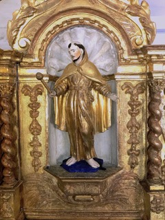 tabernacle, statuette d’un saint après restauration