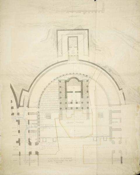 Fouilles fin 1925 : plan provisoire