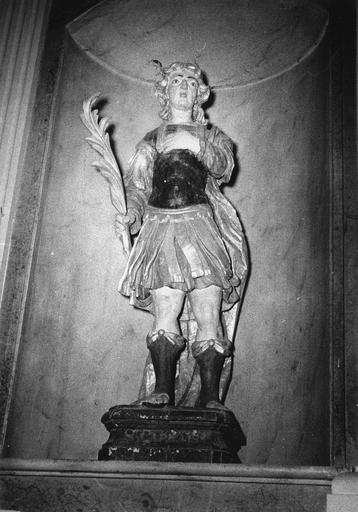 statue : saint Caprais, bois polychrome