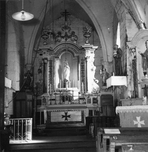 statue : Vierge de l'Immaculée Conception, pierre polychrome