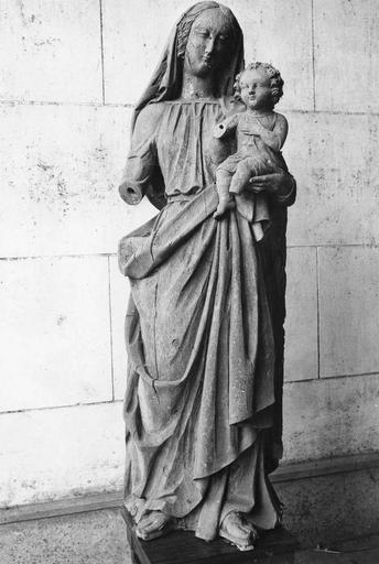 statue : Vierge à l'Enfant, bois