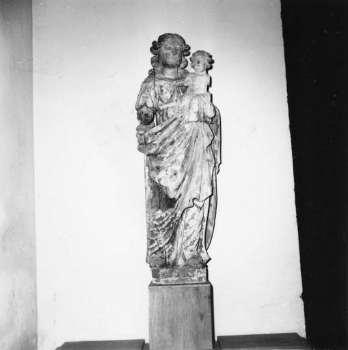 statue : Vierge à l'Enfant, bois polychrome