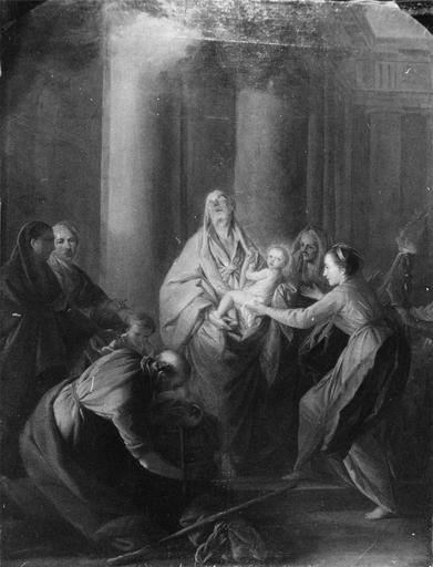 tableau : La Présentation au temple, huile sur toile, après restauration