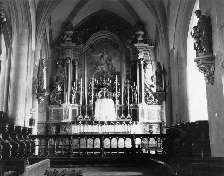 autel, retable, tableau (maître-autel) : la Résurrection, vue générale