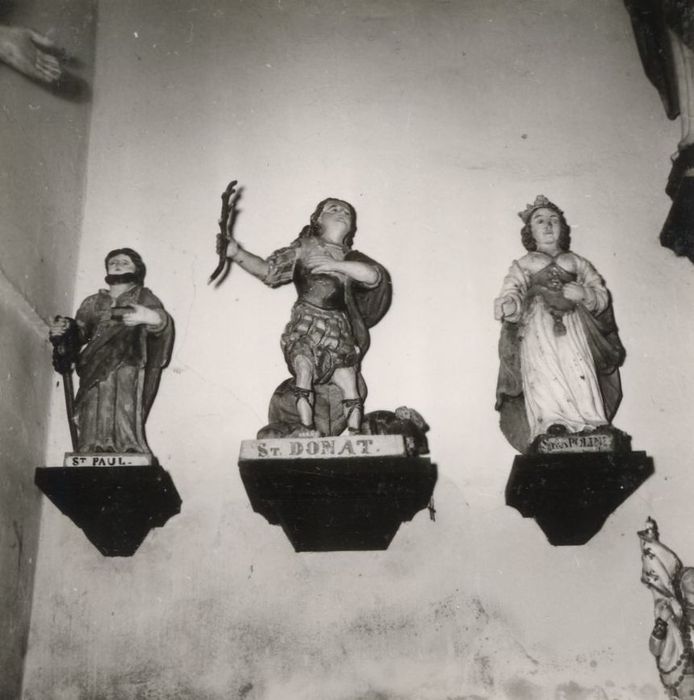 statues : Saint Paul, saint Donat, sainte Apolline