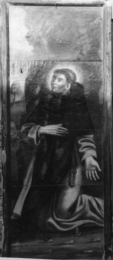 Tableau : Saint Célestin, huile sur bois