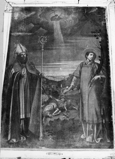 Tableau : saint Martin évêque et saint Clément