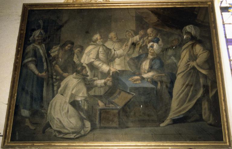 Tableau : Rachat de captifs par les Trinitaires auprès du Miramolin, sultan du Maroc, huile sur toile - © Ministère de la Culture (France), Médiathèque du patrimoine et de la photographie (objets mobiliers), tous droits réservés