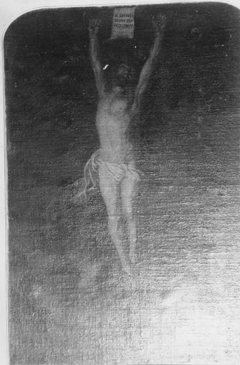 Tableau : Christ en croix, huile sur toile