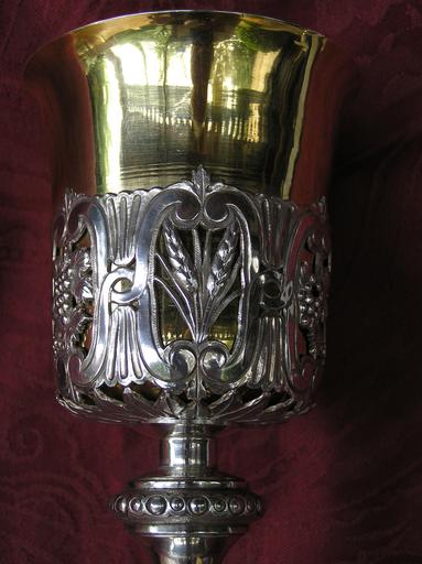 calice, détail de la coupe, blés
