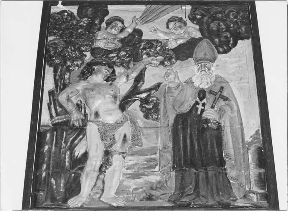 bas-relief : Martyre de saint Sébastien