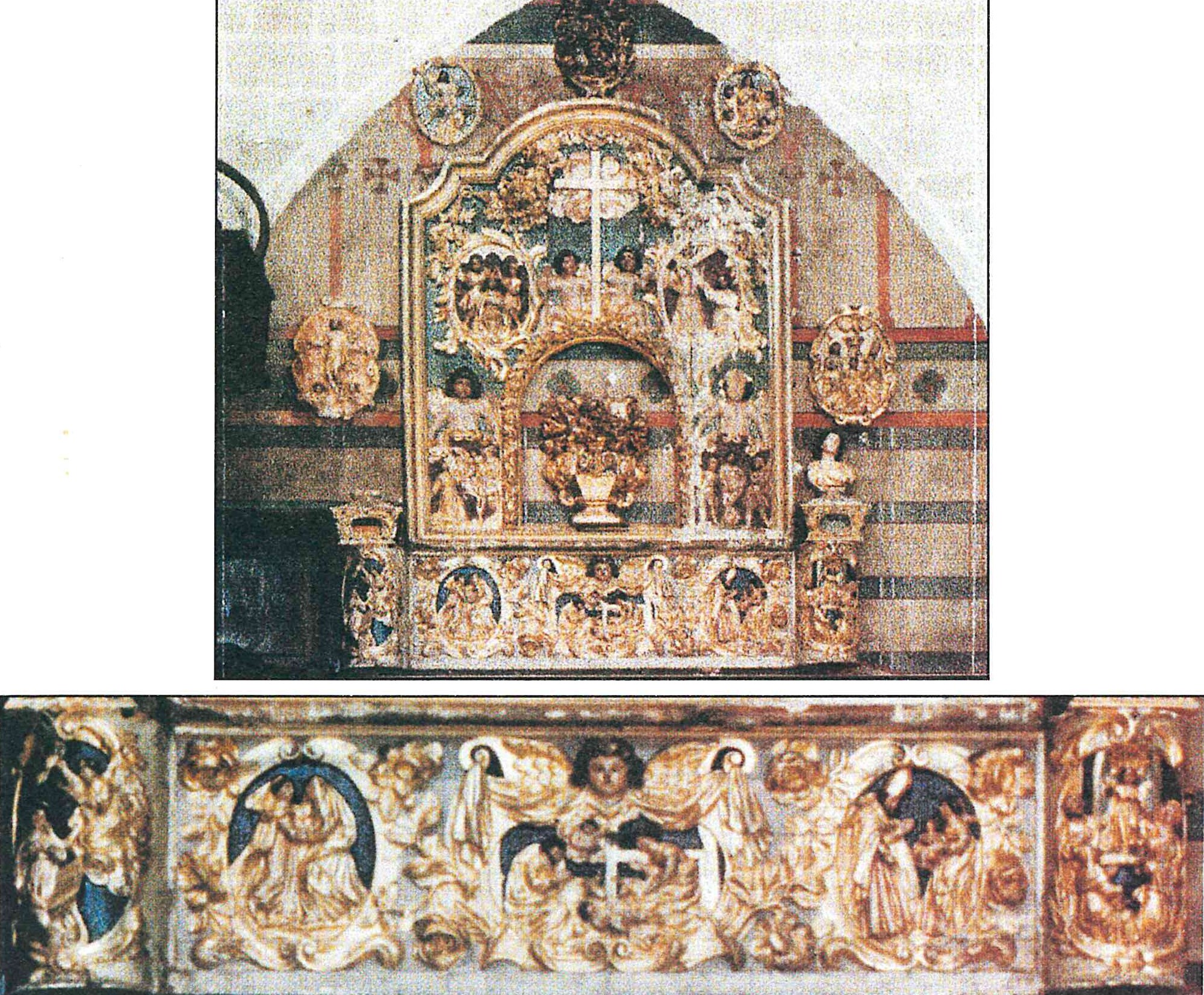 retable, 2 reliquaires, 6 bas-reliefs